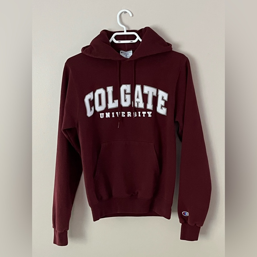 Unisex’s Champion ECO  AUTHENTIC / COLGATE  UNIVERSITY / Patch Letter Hoodie